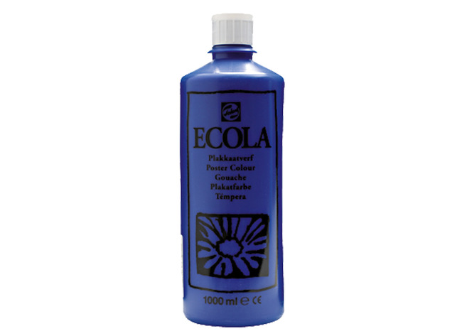 Verf - plakkaatverf - Ecola - 1 l - donkerblauw - per stuk