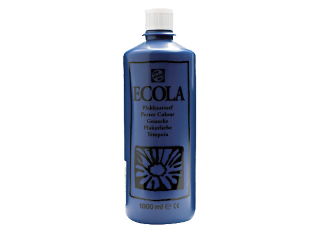 Verf - plakkaatverf - Ecola - 1 l - pruisischblauw - per stuk