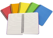 Notitieboek - foam - met spiraal - set van 6 assorti