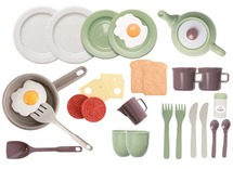 Voedingsset - imitatievoeding - voedingswaren - Dantoy - Green garden - ontbijtset - bioplastic - set van 29 assorti