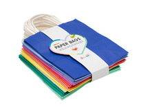 Zakken - kraftpapier - 110 g - A4 - met handvat - basiskleuren - set van 20