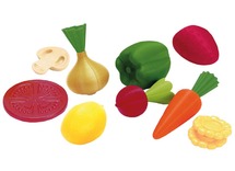 Voedingsset - imitatievoeding - Dantoy - Green Garden - fruit en groenten - bioplastic - set van 10 assorti