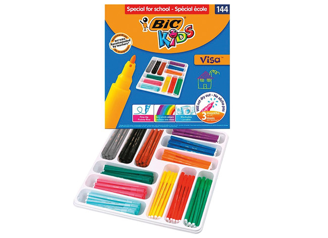 Kleurstift - Bic Kids - Visa - Schoolverpakking - Set Van 144