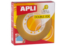 Kleefband - Apli - dubbelzijdig - 1,5 cm x 10 m - per rol