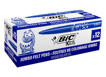 Stiften - kleurstiften - BIC Kids Visacolor XL ECOlutions - blauw - set van 12
