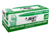 Stiften - kleurstiften - BIC Kids Visacolor XL ECOlutions - lichtgroen - set van 12