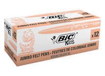 Stiften - kleurstiften - BIC Kids Visacolor XL ECOlutions - abrikoos - set van 12