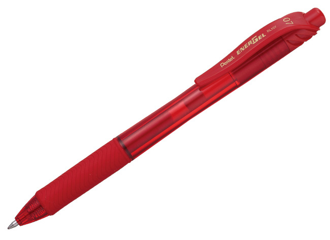 Pen - rollerpen - Pentel Energel - sneldrogend - 7 mm - rood - per stuk