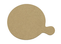 Onderzetter - 10 cm - hout - rond  - set van 10