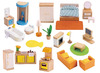 Poppenhuis - Hape Furnished All Season House - poppenaccessoires en poppenmeubels - hout - per set