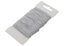 Koord - elastiekdraad - wit - 1,0 mm x 25 m - per stuk