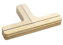 Houten voet - scherm - voor plexiglas - 3-weg - per stuk
