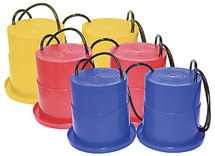 Loopklossen - rood, geel en blauw - set van 3 paar assorti