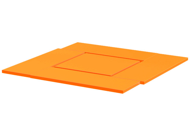 Matten - speelmat - voor GR1947 - oranje - set van 5 assorti