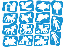 Sjablonen - Royclo - figuren - set van 16 assorti