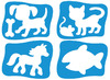 Sjablonen - Royclo - figuren - set van 16 assorti
