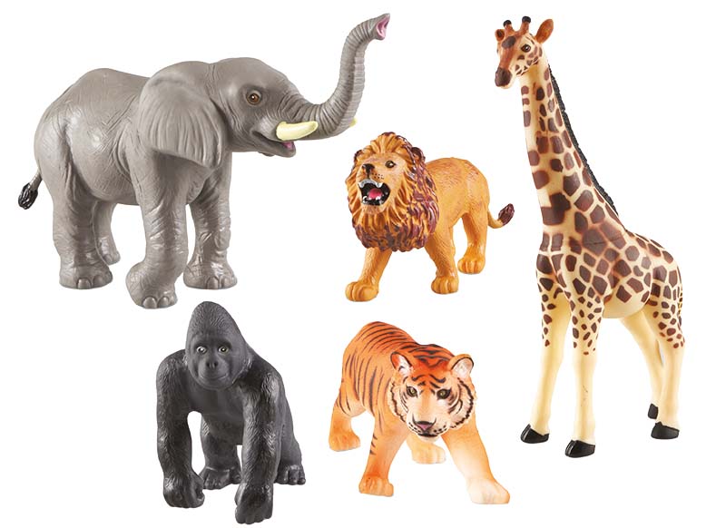 Decoderen kalender bewaker Speelgoed figuren - Learning Resources - jungle dieren - jumbo - set van 5  assorti - Baert