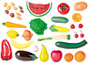 Voedingsset - imitatievoeding - eetset - groenten - fruit - Miniland - assortiment van 35