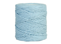Koord - katoen - 0,1 cm x 65 m - lichtblauw - macramé - per stuk