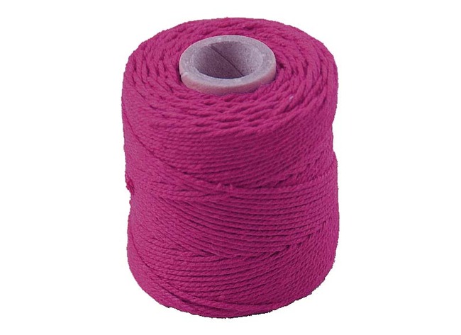 Touw - katoen - 1,0 mm x 65 m - macramé - fuchsia - per stuk