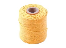 Touw - katoen - 1,0 mm x 65 m - macramé - geel - per stuk