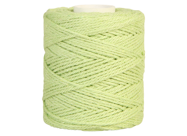 Touw - katoen - 1,0 mm x 65 m - macramé - lichtgroen - per stuk