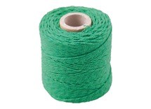 Koord - katoen - 0,1 cm x 65 m - groen - macramé - per stuk