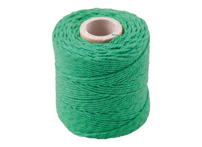 Touw - katoen - 1,0 mm x 65 m - macramé - groen - per stuk
