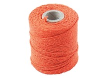 Touw - katoen - 1,0 mm x 65 m - macramé - oranje - per stuk