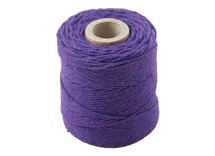 Touw - katoen - 1,0 mm x 65 m - macramé - paars - per stuk