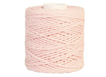 Touw - katoen - 1,0 mm x 65 m - macramé - lichtroze - per stuk