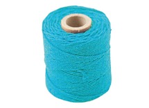 Touw - katoen - 1,0 mm x 65 m - macramé - turkoois - per stuk