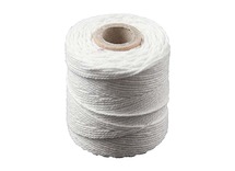 Koord - katoen - 0,1 cm x 65 m - wit - macramé - per stuk