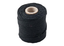 Koord - katoen - 0,1 cm x 65 m - zwart - macramé - per stuk