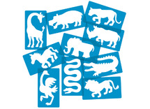 Sjablonen - Royclo - dieren - 13 x 23 cm - set van 112 assorti