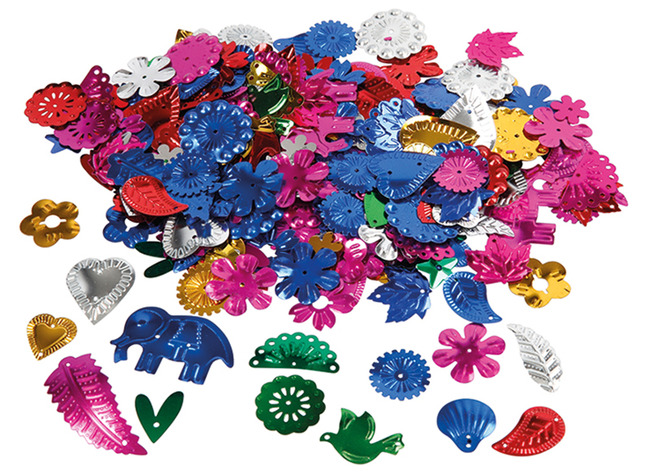 Sequins - paillettes maxi - emballage scol. - pot 500g