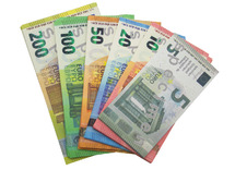 Geld - euro - rekengeld - biljetten - briefjes - set van 65 assorti