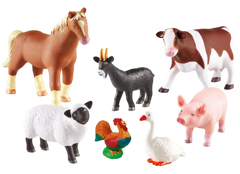Sluier Menselijk ras maat Speelgoed figuren - Learning Resources - boerderijdieren - jumbo - set van  7 assorti - Baert