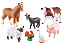 Speelgoed figuren - Learning Resources - boerderijdieren - jumbo - set van 7 assorti