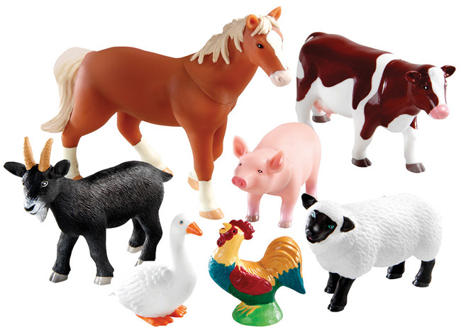 Speelgoed figuren - Learning Resources Jumbo Farm Animals - boerderijdieren - set van 7 assorti