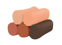 Plasticine - Creall Super Soft - 1,75 kg - boetseren - huidskleur - set van 5 assorti