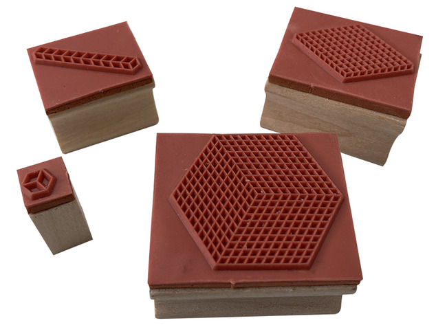 Stempels - MAB materiaal - set van 4 assorti