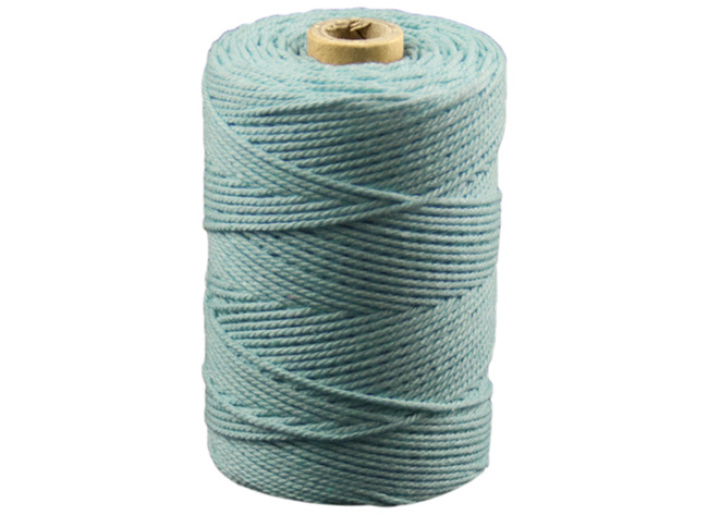 Touw - katoen - 1,5 mm x 140 m - macramé - azuurblauw - per stuk