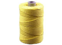 Koord - katoen - 0,1 cm x 140 m - geel - macramé - per stuk