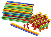 Bouwset - Straws & Connectors - 3D constructie - montagespel - rietjes - set van 230 assorti