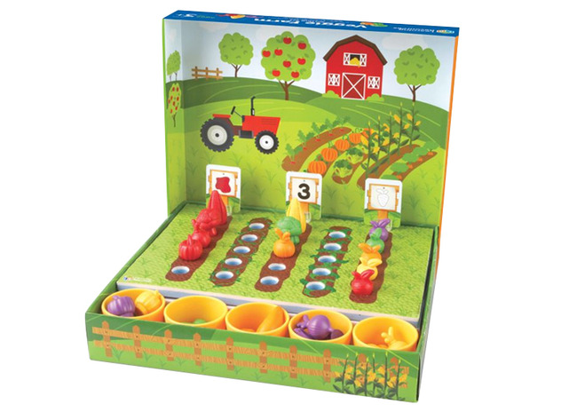 Spel - sorteerspel - telspel - Learning Resources Veggie Farm Sorting Set - boerderij - per spel