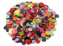 Knopen - plastic - verschillende kleuren en vormen - mix - voordeelpakket - decoratie - zak van 500 g