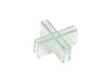 Koppelstuk - scherm - voor plexiglas - 4-weg - per stuk