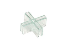 Koppelstuk - scherm - voor plexiglas - 4-weg - per stuk