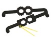 Maskers - brillen - kraspapier - set van 12 assorti